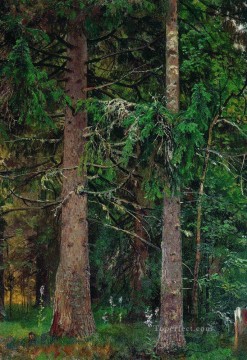 bosque de abetos 1890 paisaje clásico Ivan Ivanovich Pinturas al óleo